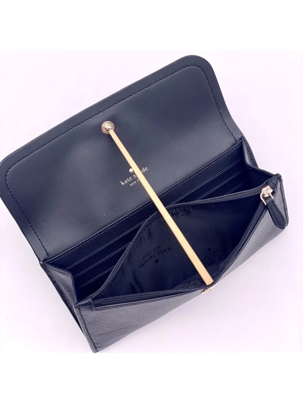 Kate Spade Rosie Large Flap Continental  Wallet Black